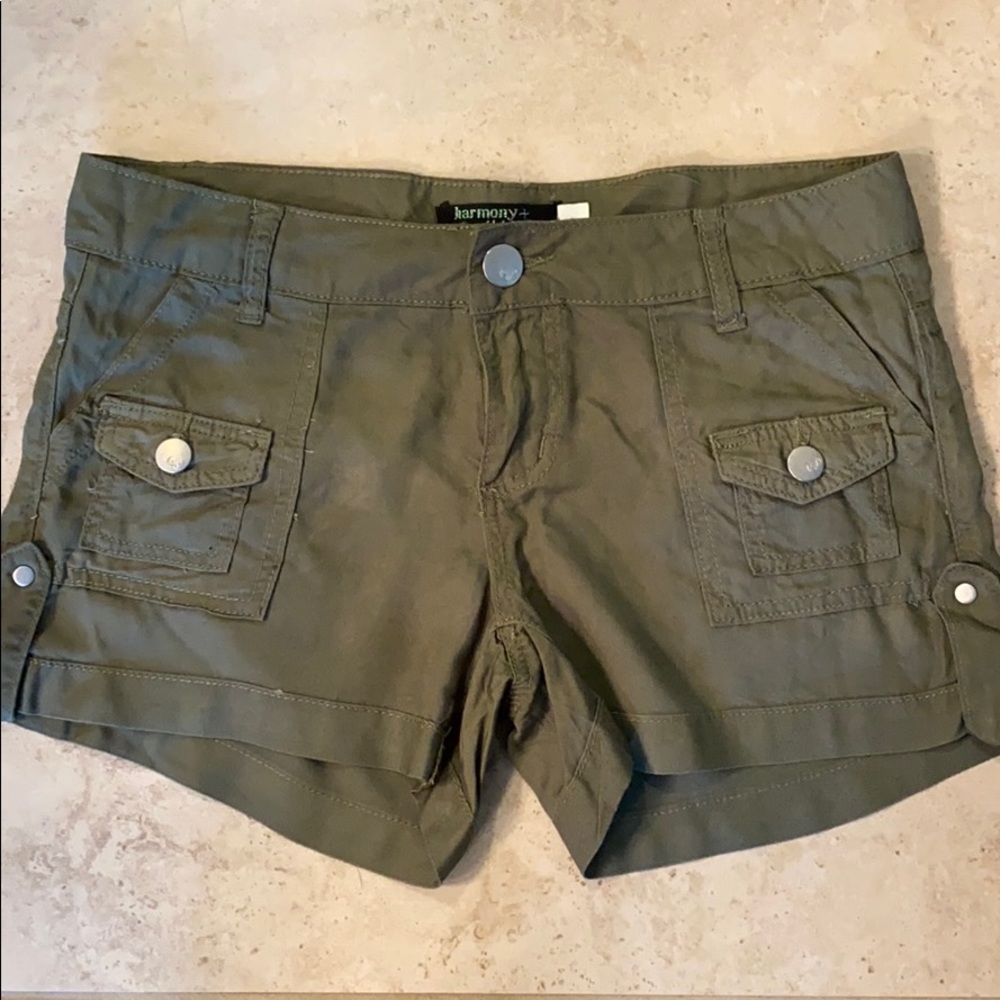 Army green shorts